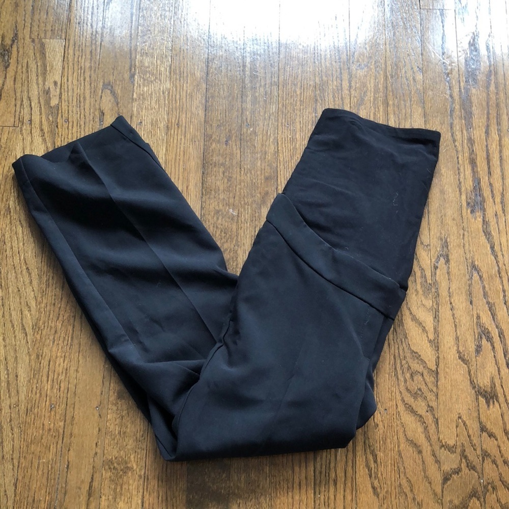 H&M MAMA Black Stretch Capri / Crop Trousers